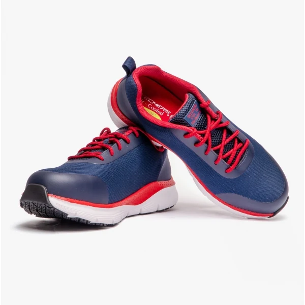 Skechers Work 200086EC ARCH FIT SR - RINGSTAP Mens Safety Trainers Navy/Red - Image 4
