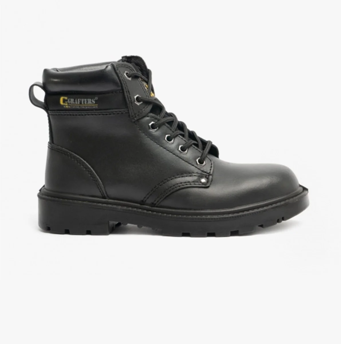 Grafters APPRENTICE Unisex Leather Safety Boots Black - Image 7