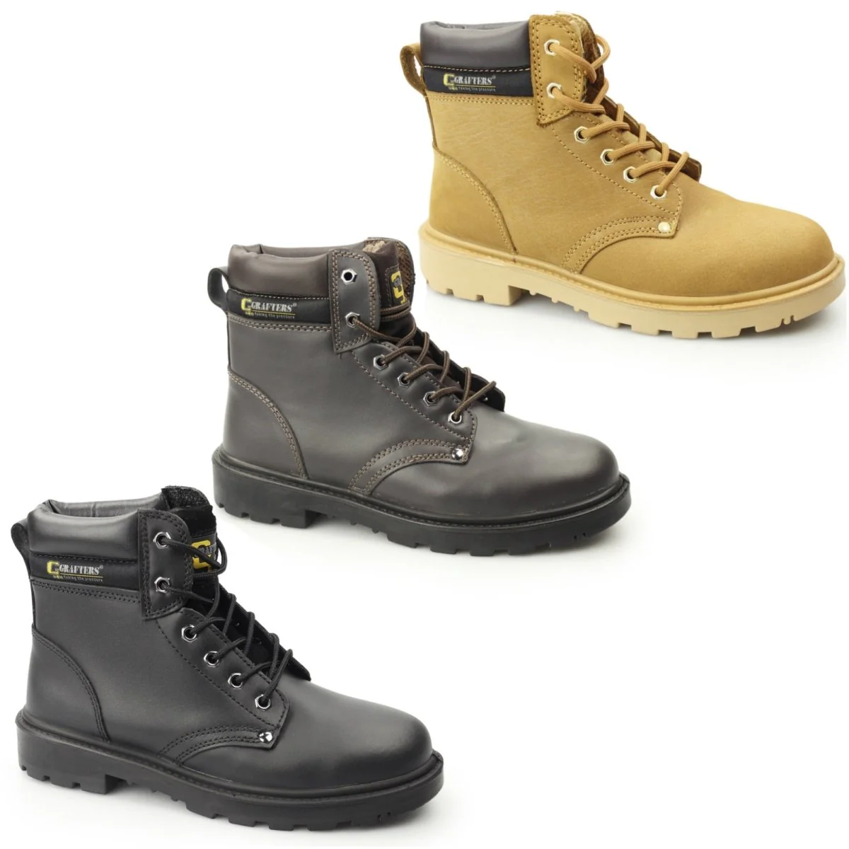 Grafters APPRENTICE Unisex Safety Boots Honey - Image 11