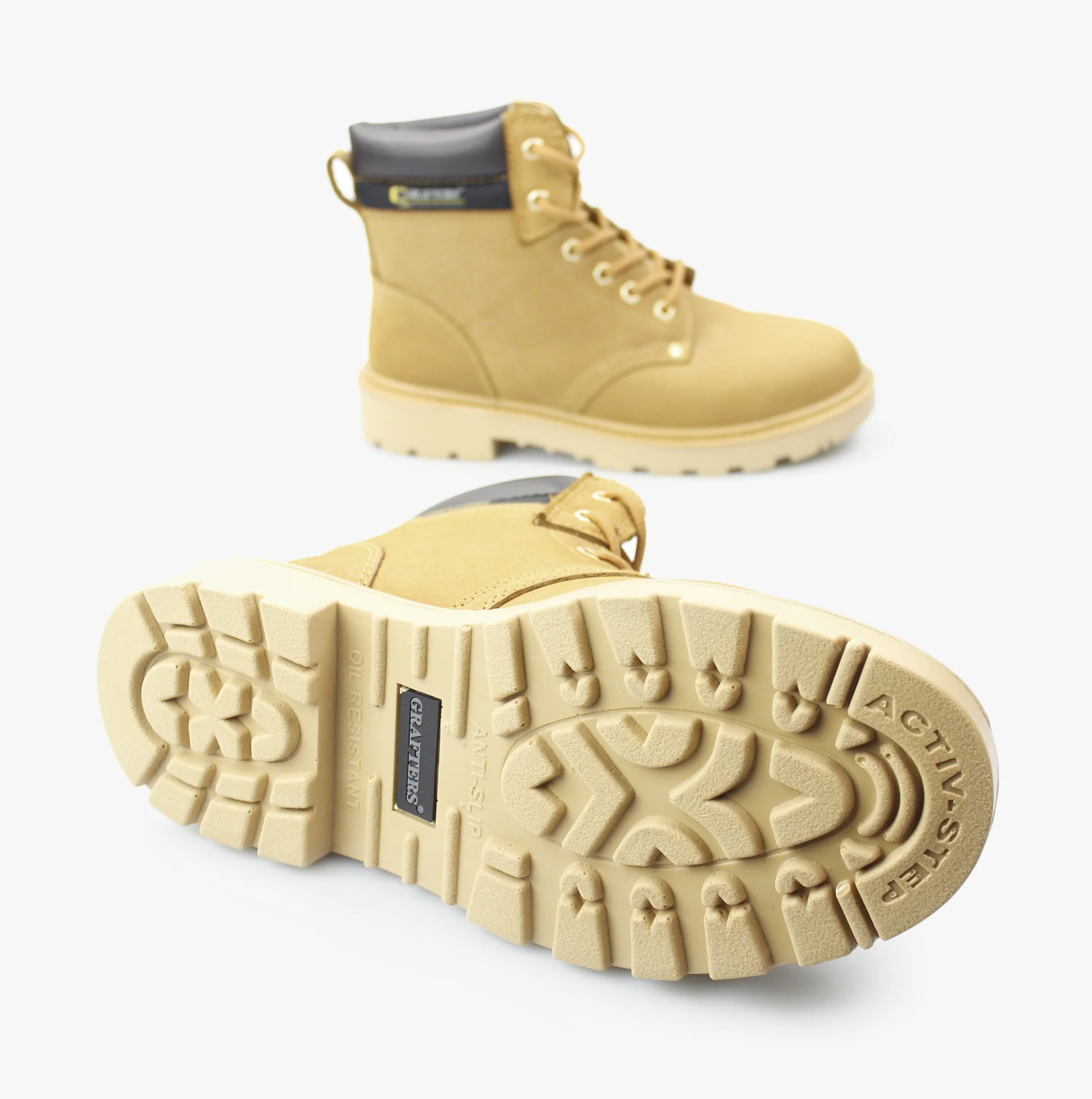 Grafters APPRENTICE Unisex Safety Boots Honey - Image 5