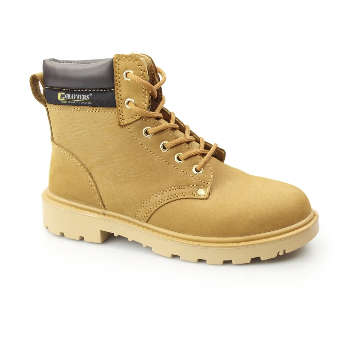 Grafters APPRENTICE Unisex Safety Boots Honey - Image 7
