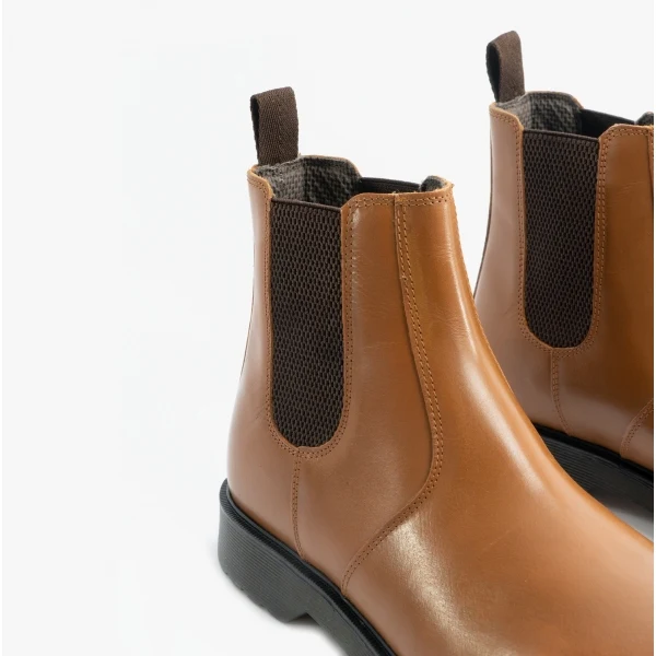 STB ELLIS Unisex Leather Air Cushioned Dealer Boots Tan - Image 5