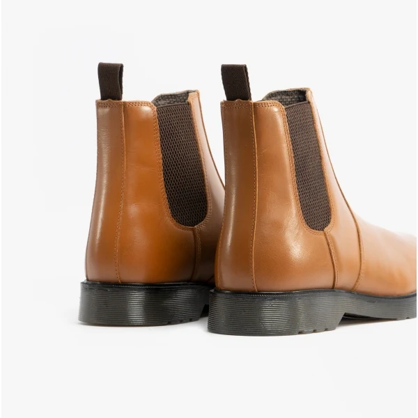 STB ELLIS Unisex Leather Air Cushioned Dealer Boots Tan - Image 6