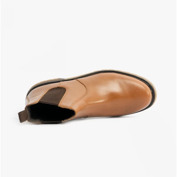 STB ELLIS Unisex Leather Air Cushioned Dealer Boots Tan - Image 7