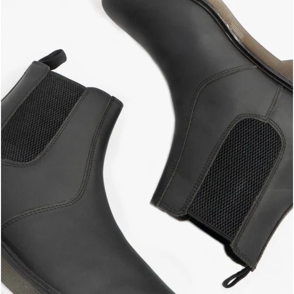 STB ELLIS Unisex Leather Air Cushioned Dealer Boots Waxy Black - Image 11