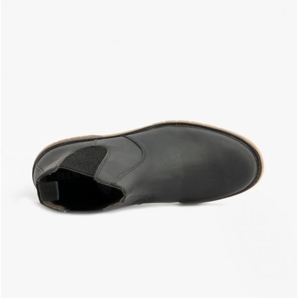 STB ELLIS Unisex Leather Air Cushioned Dealer Boots Waxy Black - Image 13