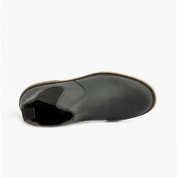 STB ELLIS Unisex Leather Air Cushioned Dealer Boots Waxy Black - Image 7