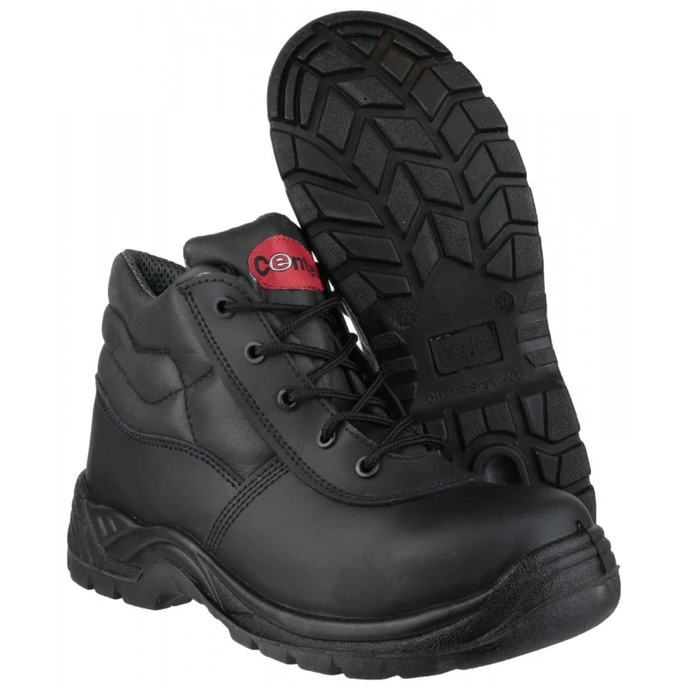 Centek FS30C Unisex Leather Safety Boots Black - Image 6