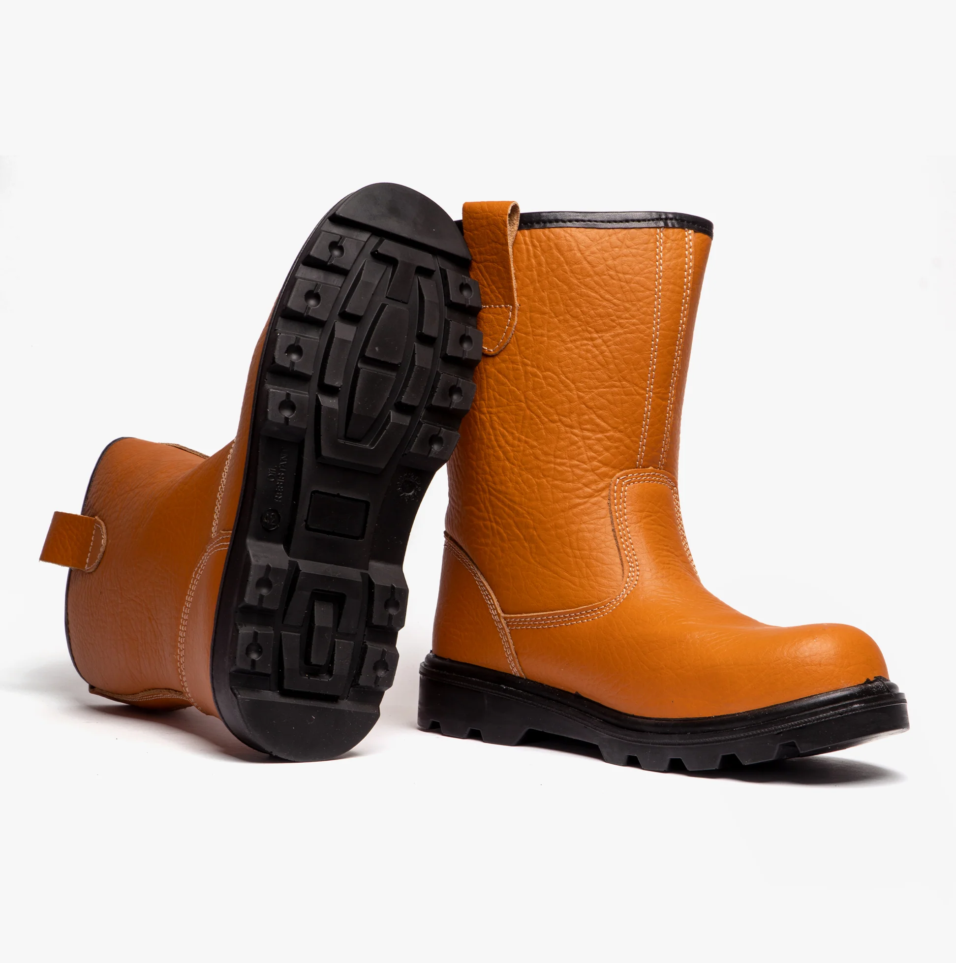 Grafters M021B Mens Rigger Safety Boots Tan - Image 5