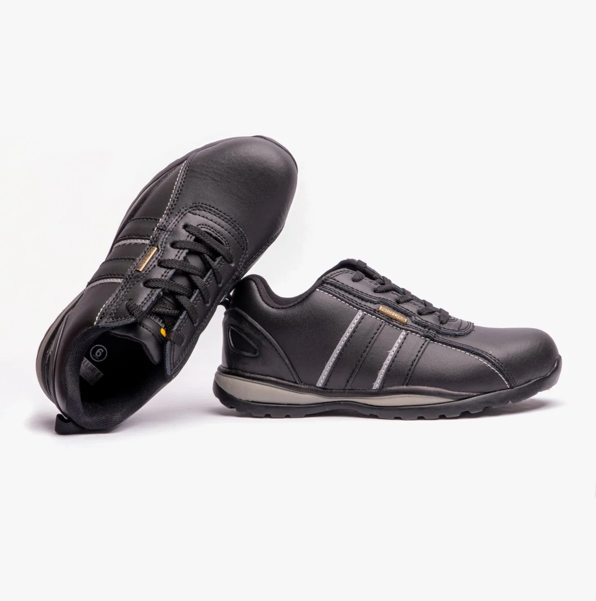 Grafters M090A Unisex Safety Trainers Black - Image 9