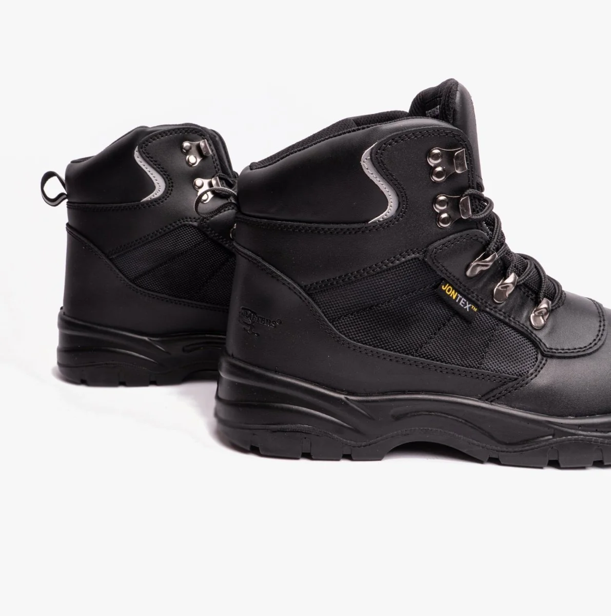 M161A Unisex Leather Safety Boots Black - Image 3