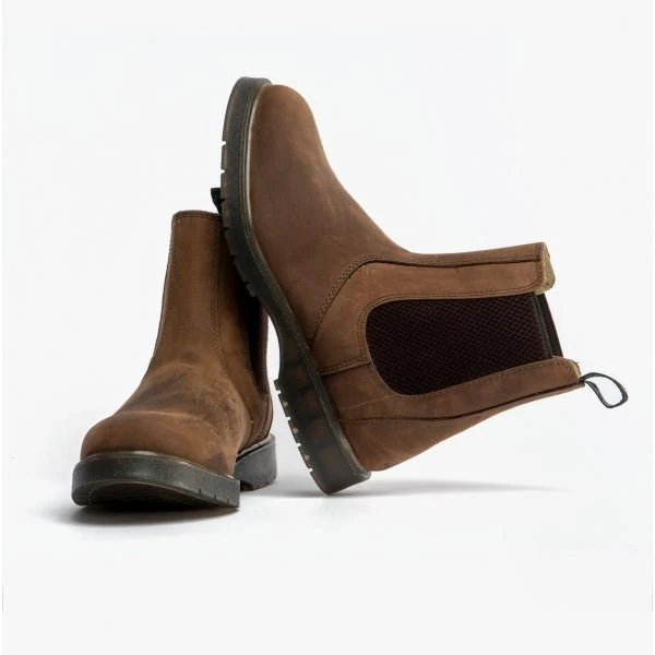 Grafters BELGRAVIA Unisex Chelsea Boots Waxy Brown - Image 13