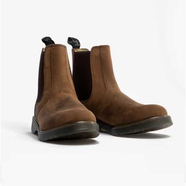 Grafters BELGRAVIA Unisex Chelsea Boots Waxy Brown - Image 3