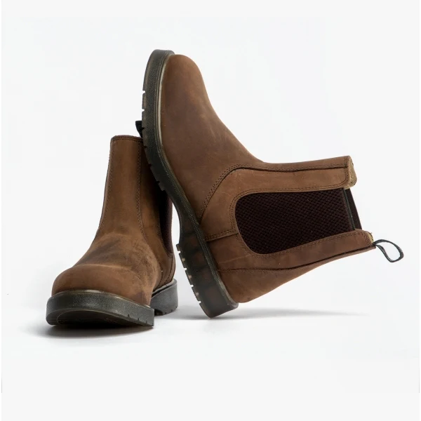 Grafters BELGRAVIA Unisex Chelsea Boots Waxy Brown - Image 4