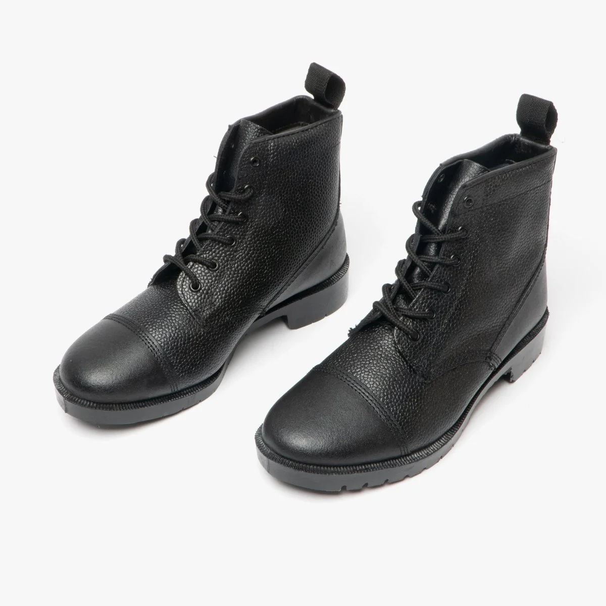 Grafters M391A Unisex Grain Leather Work Boots Black - Image 9
