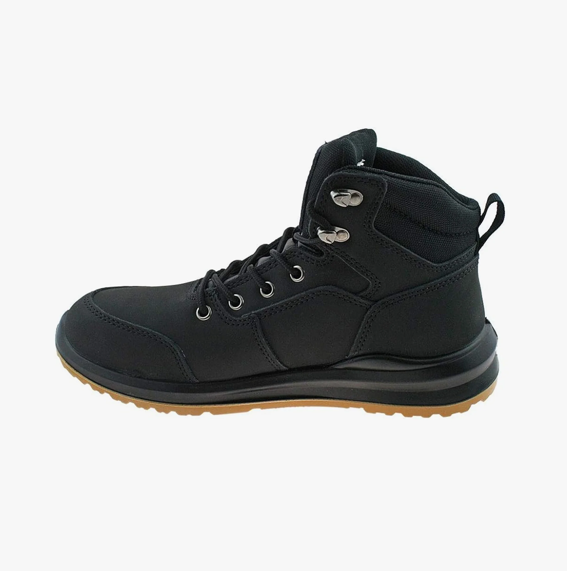 Grafters M513A Unisex Nubuck Steel Toe Boots Black - Image 3