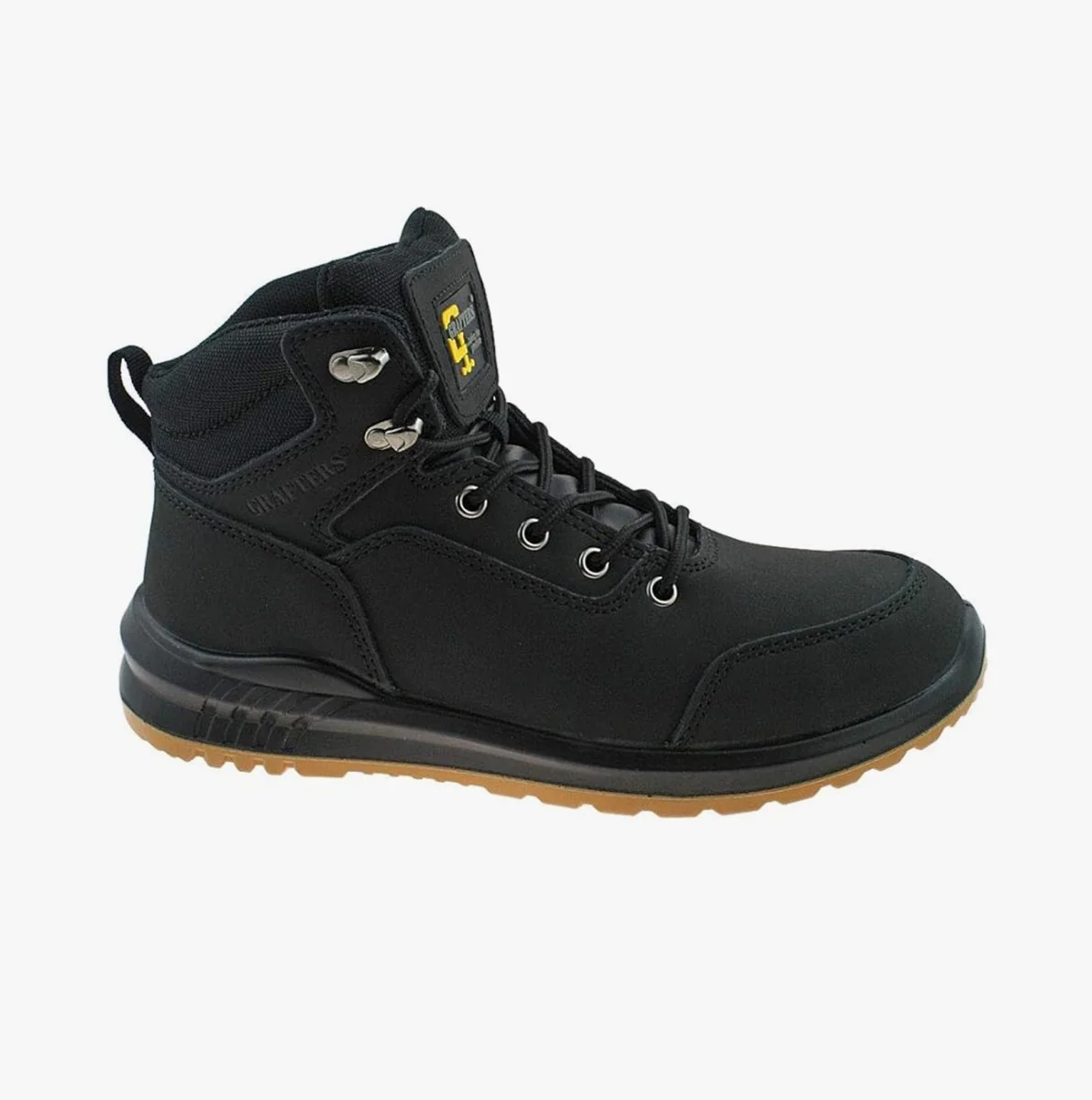 Grafters M513A Unisex Nubuck Steel Toe Boots Black - Image 5