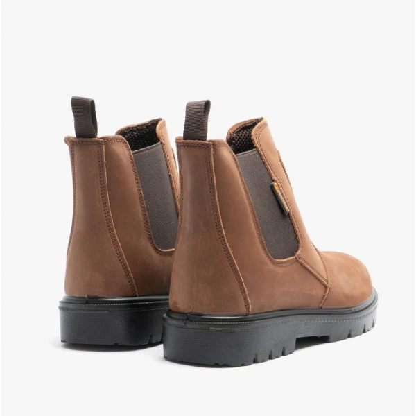 Grafters M9568B Unisex Leather Dealer Safety Boots Brown - Image 5