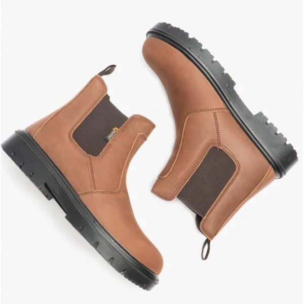 Grafters M9568B Unisex Leather Dealer Safety Boots Brown - Image 8