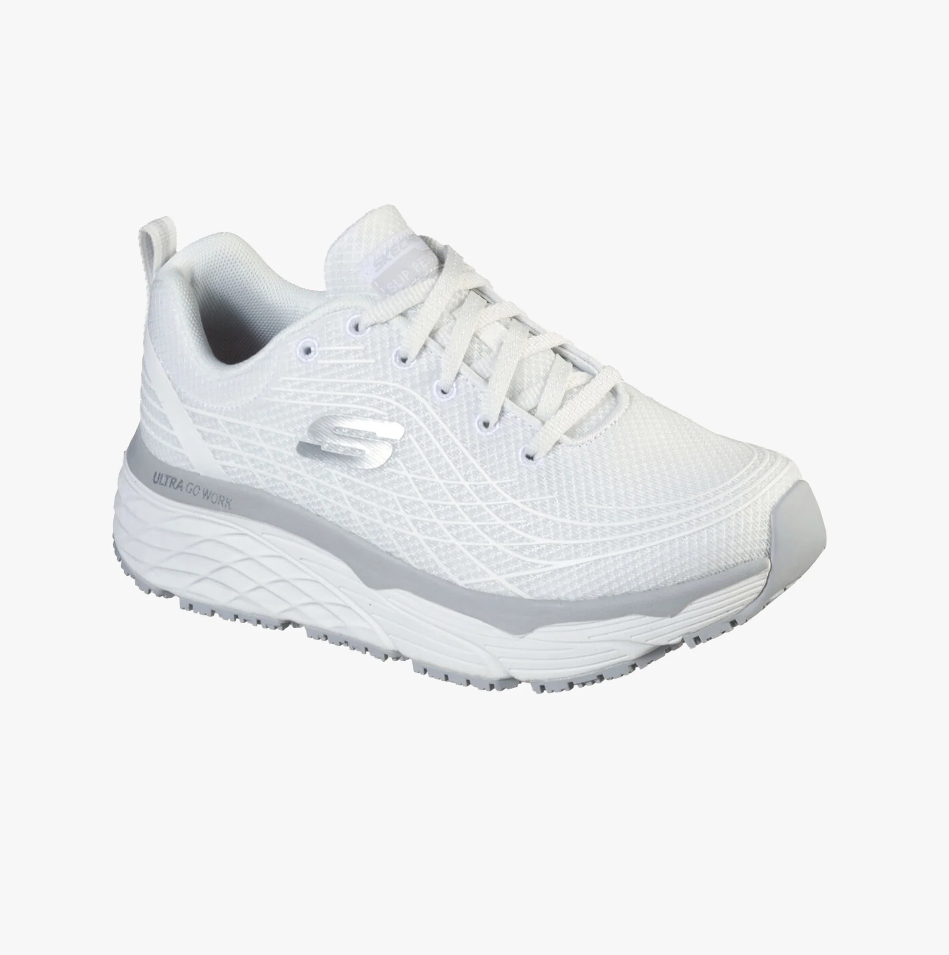Skechers Work 108016EC MAX CUSHIONING ELITE SR Womens Occupational Trainers White - Image 3