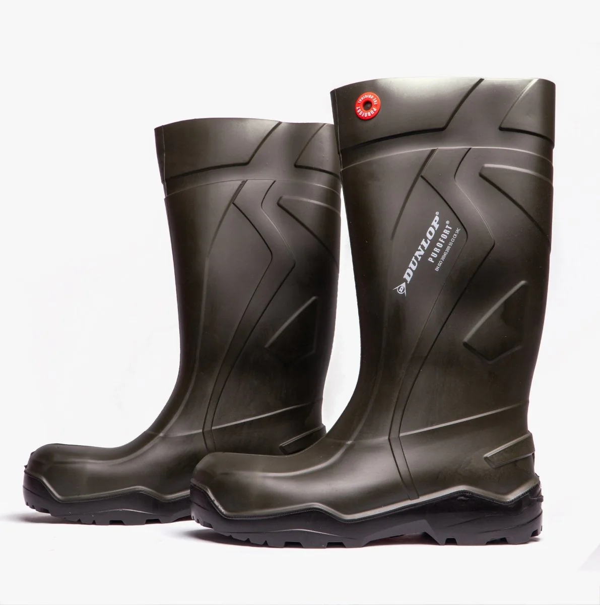 Dunlop PUROFORT+ Unisex S5 Full Safety Wellington Boots Green - Image 12