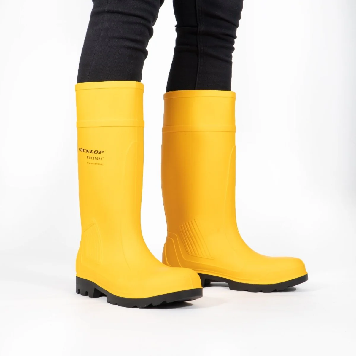 Dunlop PUROFORT Unisex Safety Wellington Boots Yellow - Image 8