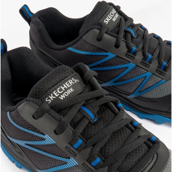 Skechers Work 200046EC PUXAL Mens Safety Trainers Black/Blue - Image 5