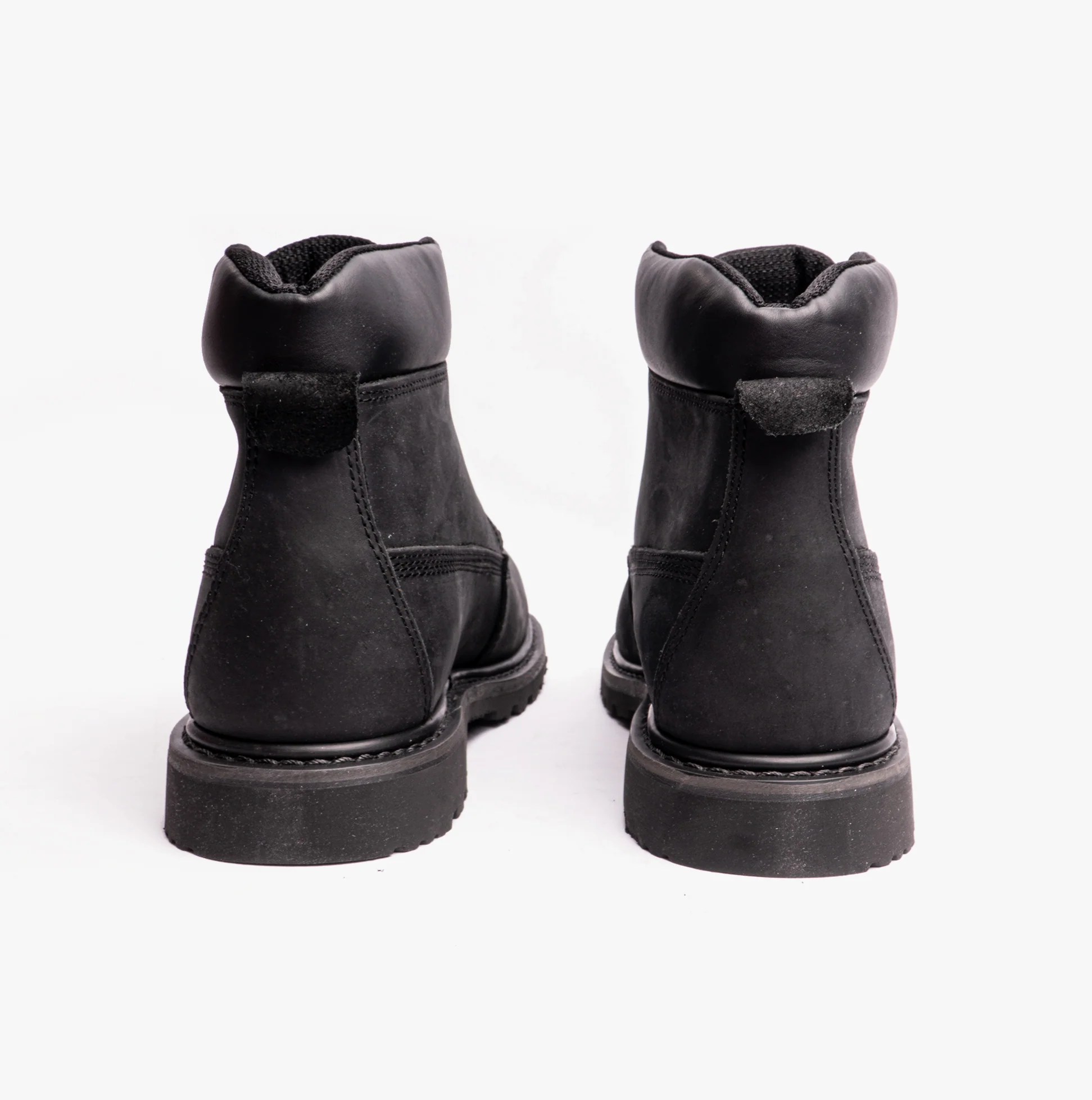 Woodland RICK Mens Leather Work Boots Black - Image 4