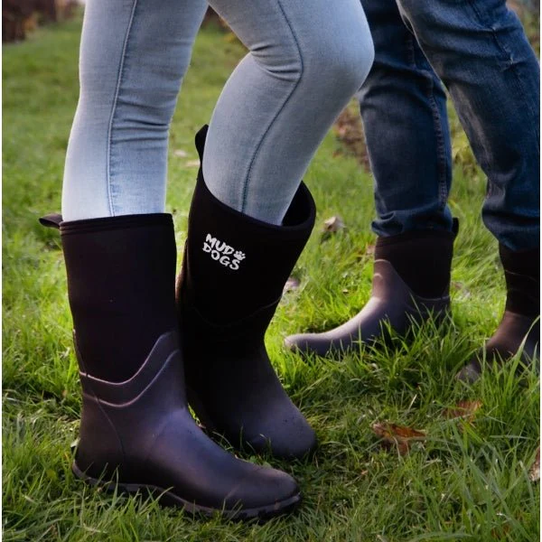 Mud Dogs RUTLAND MID Unisex Neoprene Wellies Black - Image 11