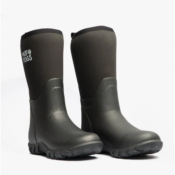 Mud Dogs RUTLAND MID Unisex Neoprene Wellies Black - Image 12