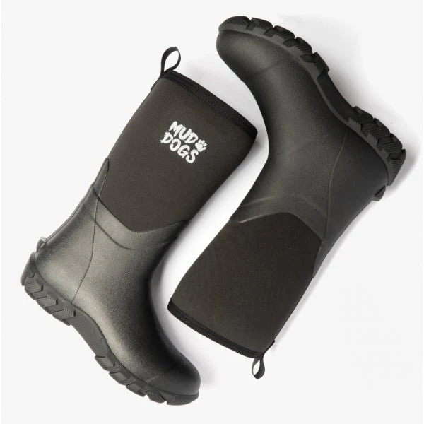 Mud Dogs RUTLAND MID Unisex Neoprene Wellies Black - Image 15