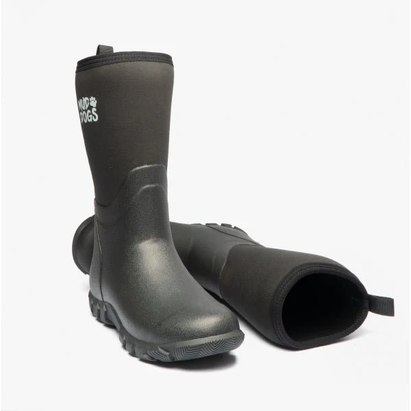 Mud Dogs RUTLAND MID Unisex Neoprene Wellies Black - Image 16