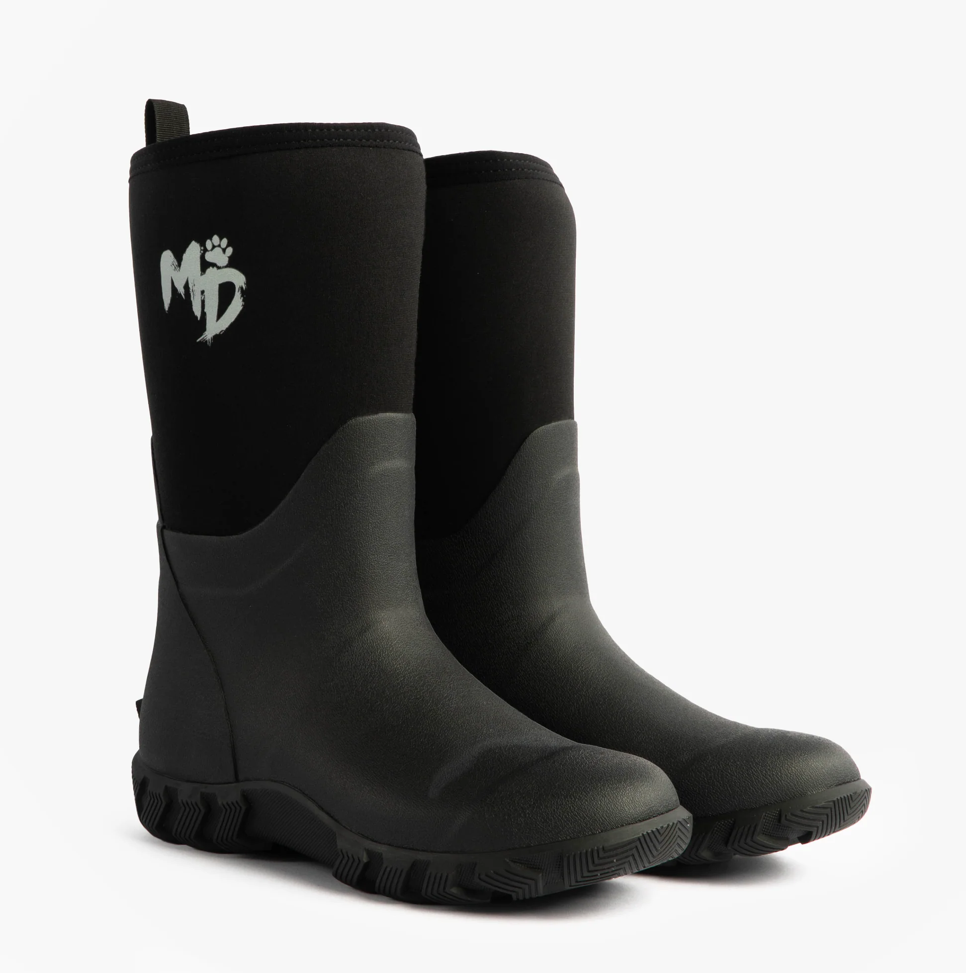 Mud Dogs RUTLAND MID Unisex Neoprene Wellies Black - Image 3