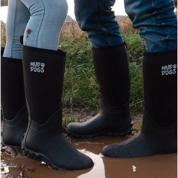 Mud Dogs RUTLAND TALL Neoprene Wellies Black - Image 11