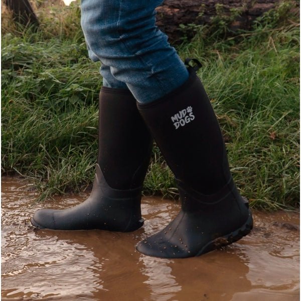 Mud Dogs RUTLAND TALL Neoprene Wellies Black - Image 12