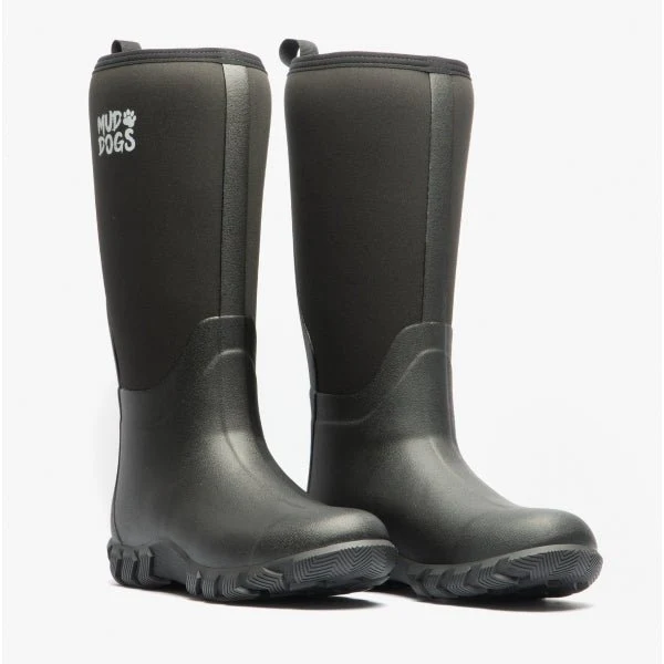 Mud Dogs RUTLAND TALL Neoprene Wellies Black - Image 13