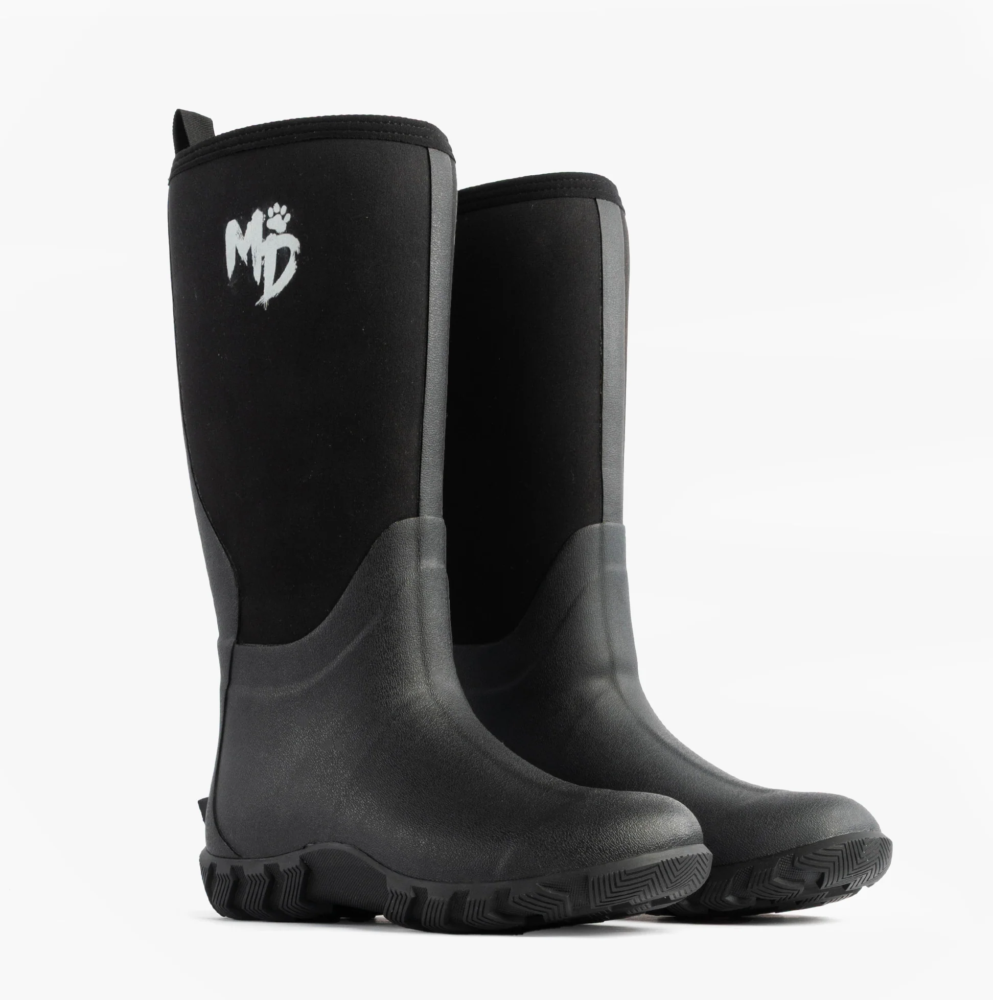 Mud Dogs RUTLAND TALL Neoprene Wellies Black - Image 3