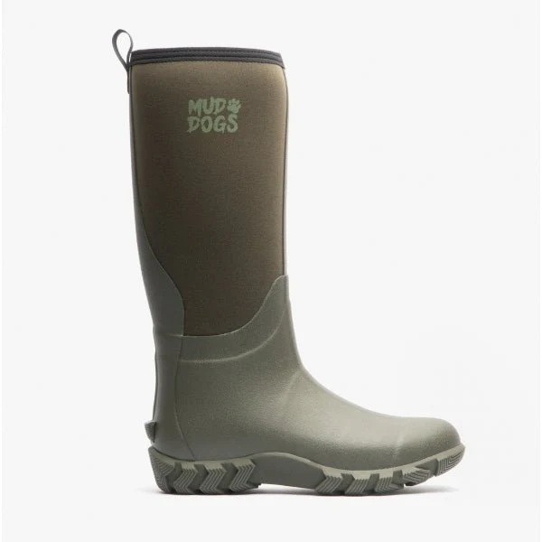 Mud Dogs RUTLAND TALL Neoprene Wellies Olive - Image 10
