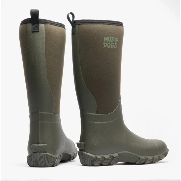 Mud Dogs RUTLAND TALL Neoprene Wellies Olive - Image 14