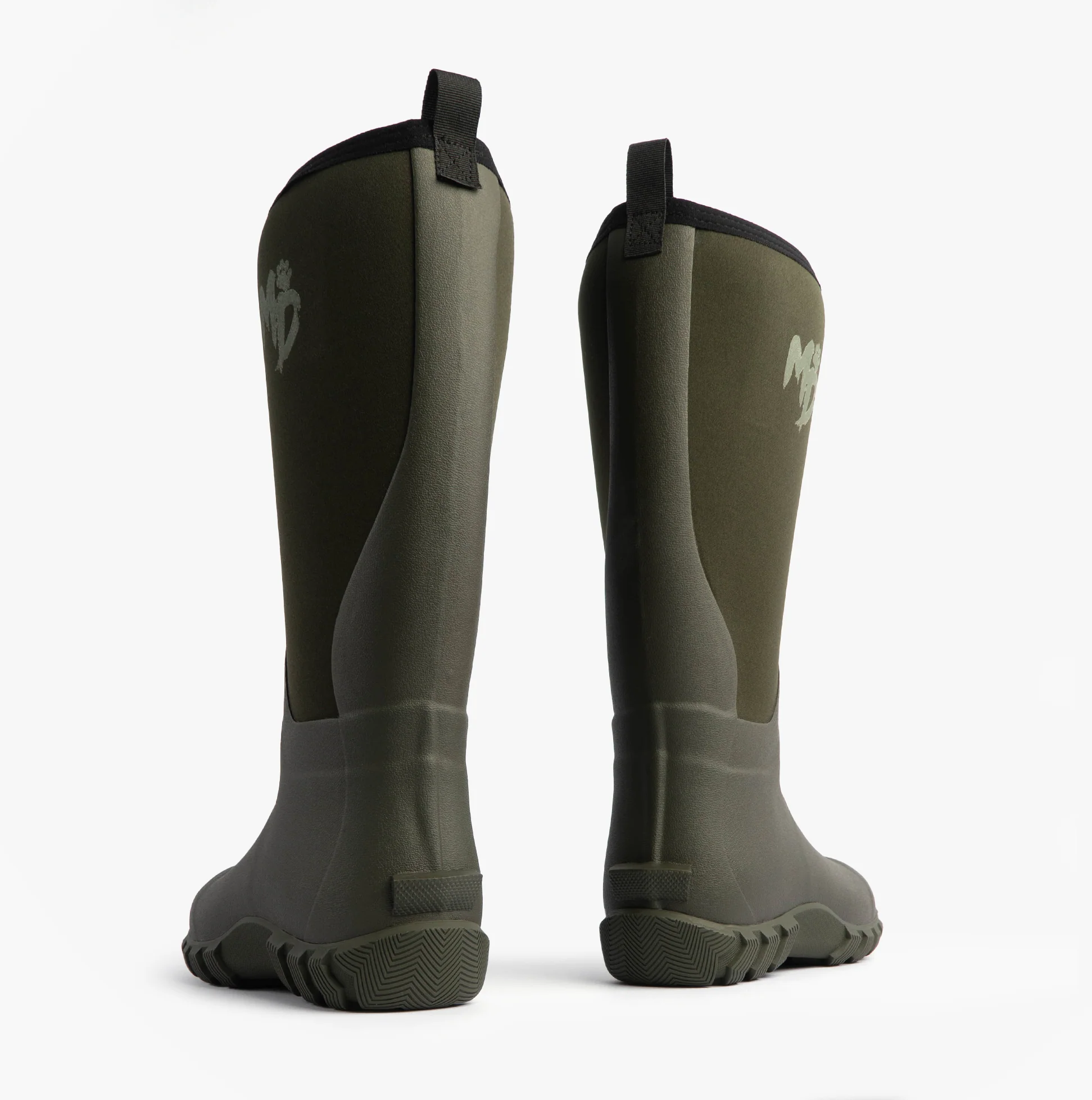 Mud Dogs RUTLAND TALL Neoprene Wellies Olive - Image 5