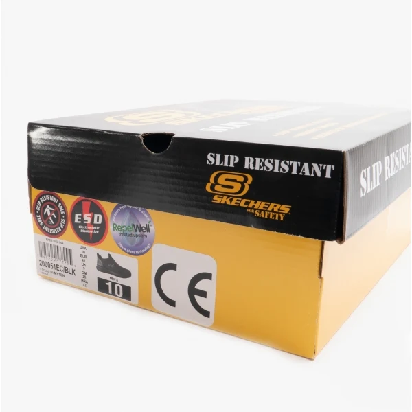 Skechers Work 200051EC SQUAD - MYTON SR Mens Occupational Trainers Black - Image 6