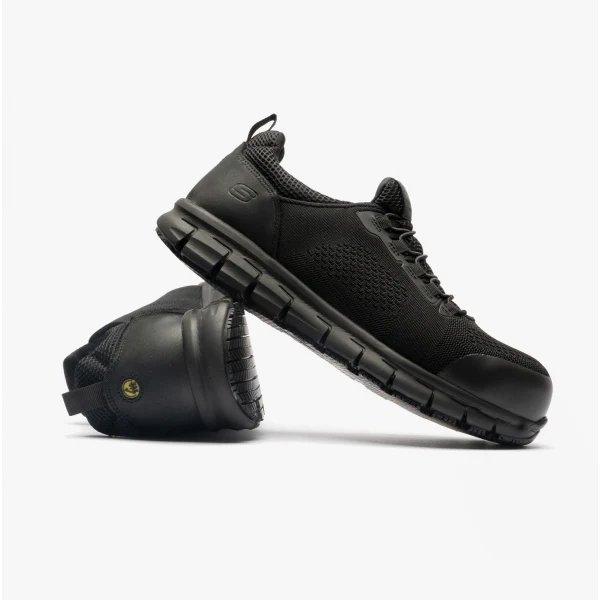 Skechers Work 200013EC SYNERGY - OMAT Mens Safety Trainers Black - Image 5