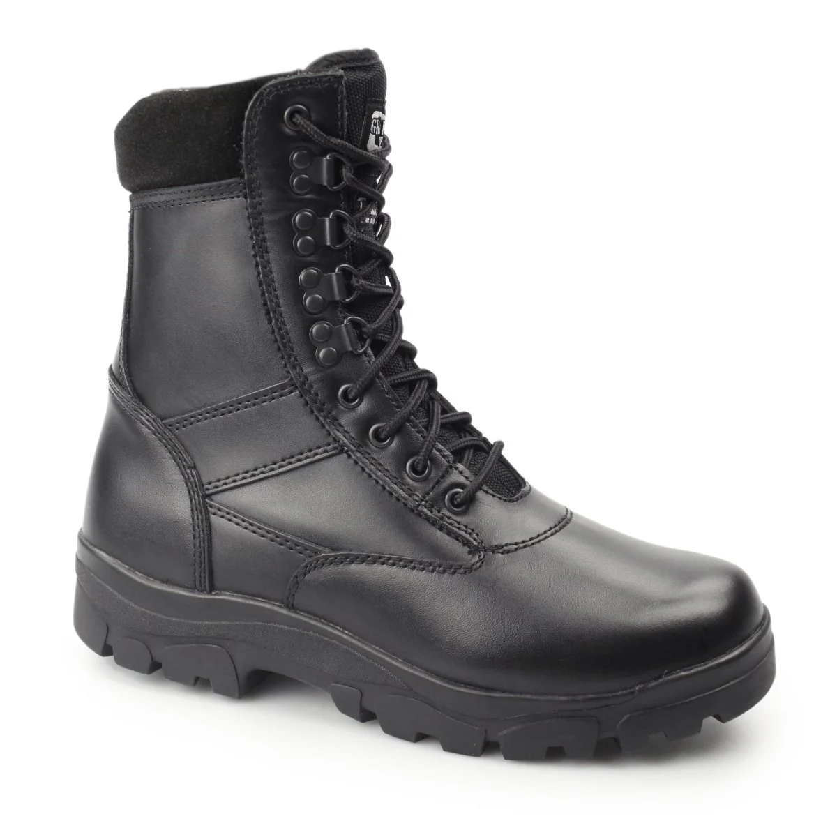 Grafters TOP GUN Unisex Leather Work Boots Black - Image 7
