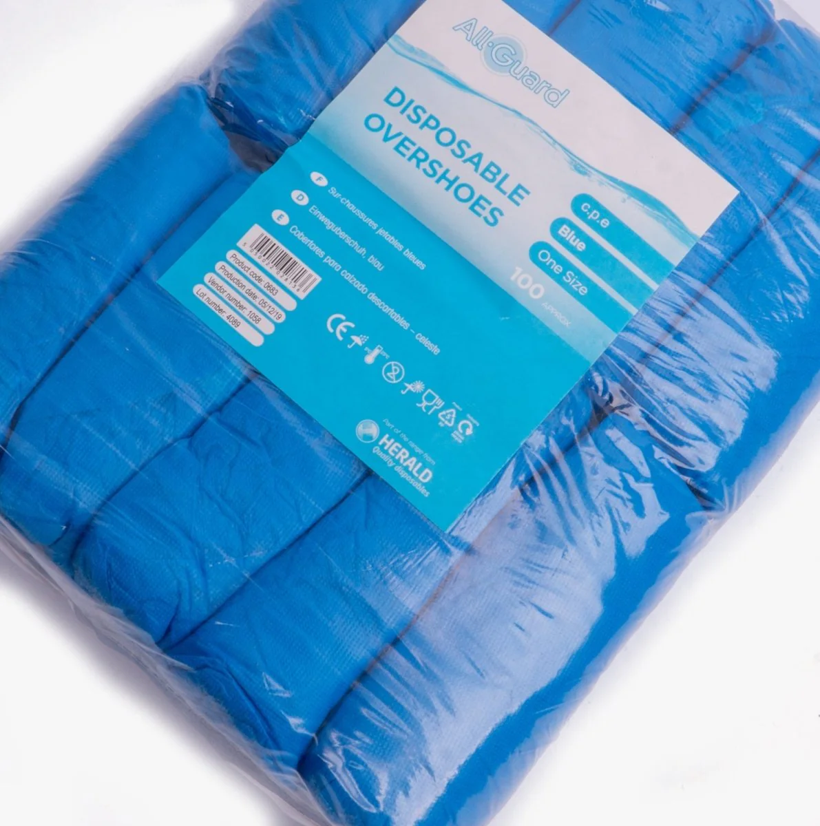 All Guard VERSHOE 100 Pack Disposable Shoes Covers Blue - Image 5